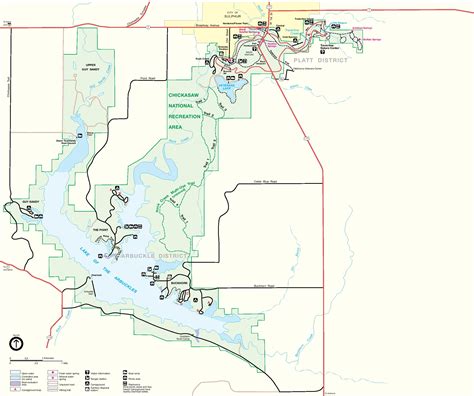 chickasaw national recreation area map.